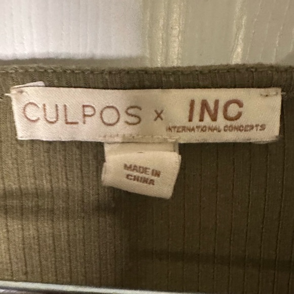 CULPOS x INC Jogger Cardigan 3 Piece Set - Olive Green Soft Ribbed Tracksuit - Picture 9 of 11